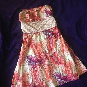 EUC Free People tropical palm print dress